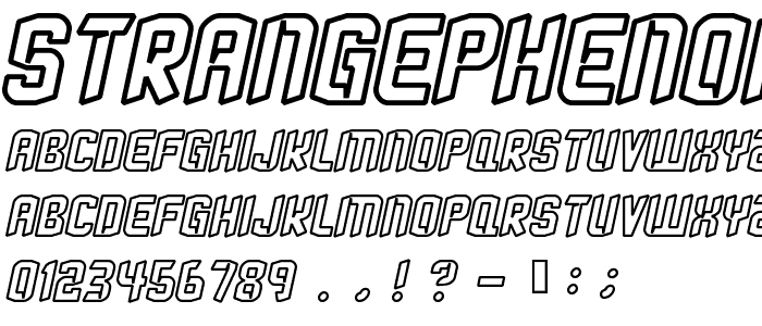 StrangePhenomena [outlined] font